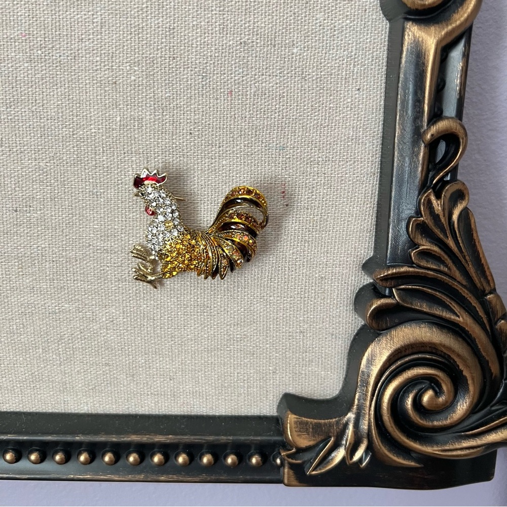Rooster Brooch